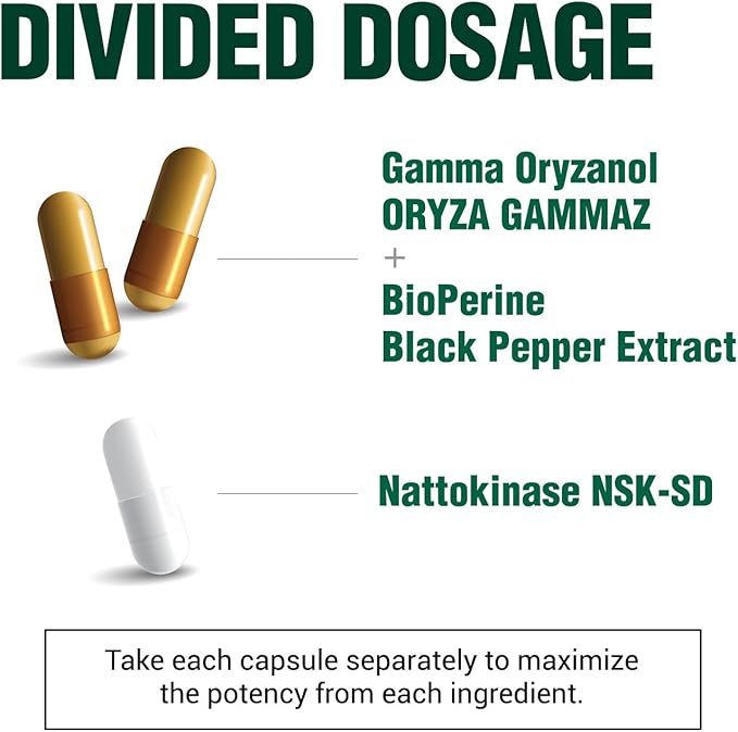 LABO Nutrition VesseCLEAR CX: Artery Cleanse Supplement to Support Blood Pressure, Clean Blood Vessel, Heart & Cholesterol Health Formula | Nattokinase NSK-SD + Gamma Oryzanol | DR Capsules [3 Pack]