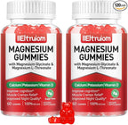 Liposomal Magnesium Complex 190mg for Kids Per Serving, Magnesium Glycinate with L-Threonate, Vitamin D3, CoQ10, L-Threonate Gummies for Rest Support, Sugar/Gluten Free, 120 Count