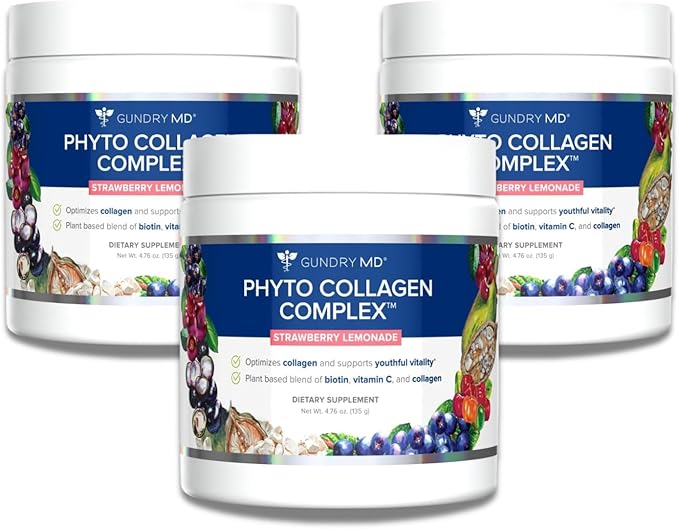 Gundry MD Phyto Collagen Complex, Strength Supporting Multivitamin Powder Supplement with Vitamin C, Amino Acids, and Polyphenols - Strawberry Lemonade (3)