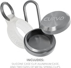 CURVD Premium Carrying Case – Durable Travel Keychain Container, Medicine Pill Organizer & Travel Pill Box, Small Waterproof Holder for Pills, Earplugs, Jewelry, Compatible with Loop, Vibes & Eargasm