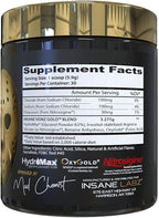 Insane Labz Insane Veinz Gold, Nitric Oxide Non Stimulant pre Workout Powder, Loaded with Hydromax, Nitrosigine, Increases Vascularity and Blood Flow, 30 Srvgs, Fruit Punch