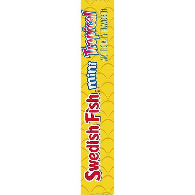 SWEDISH FISH Mini Tropical Soft & Chewy Gummy Candy, Bulk Candy, 12 - 3.5 oz Boxes