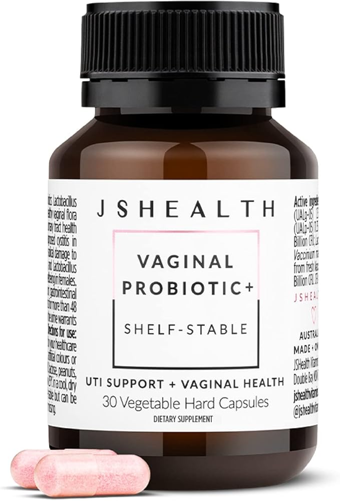 JSHealth Vaginal Probiotic for Women. Shelf-Stable Probiotic for Urinary and Vaginal Health. Cranberry and Lactobacillus Strains. Nutritionist-Formulated (30 Capsules)