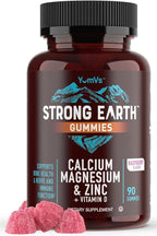Calcium Magnesium Zinc Gummies with Vitamin D3 – Calcium Magnesium Zinc D3 Supplement Gummies Supports Bone Strength & Immune Support – Tasty Kosher Gummy Vitamins – 90 Count