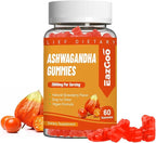 Ashwagandha Gummies & Vitamin D3, 3000mg Extra Strength Ashwagandha Root Extract for Boosts Energy, Immune Support, Non-GMO, Strawberry Flavor, 60 Count