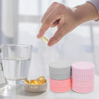 Veemoon 4pcs Silicone Travel Pill Organizer, Small Portable Medicine Box Set with Leak-Resistant Compartments for Supplements and Medication, Travel Size Pill Container for Daily Use
