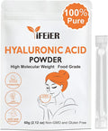 Pure Hyaluronic Acid Powder | Food Grade Hyaluronic Acid Supplements | 60g(2.12oz) | HMW LMW High Molecular Weight Hyaluronic Acid Powder| Skin Hydration and Joint Lubrication