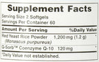 Puritan's Pride Q-Sorb™ Coenzyme CoQ10 Dietary Supplement for Heart Health, Oral Gum Health & Healthy Aging Support, Plus Red Yeast Rice for Improved Digestion, 120 Rapid Release Softgels,(Pack of 2)