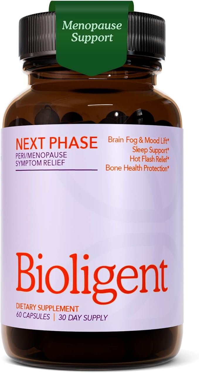 Menopause Support Supplement for Women, Hot Flash, Sleep, Mood & Focus Support, Hormone-Free with Maca, Ginseng, Chamomile & Saffron, Non-GMO, 60 Capsules, 30 Day Supply
