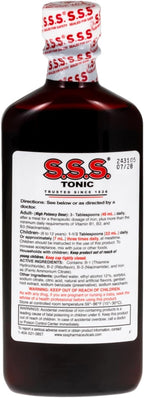 S.S.S. Tonic, Iron and Vitamin B Supplement, High Potency Vitamins, Bottle,10 Fl Oz (Pack of 1)