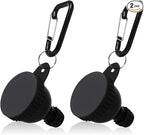 2 Pcs Protein Powder Container, Portable Protein Powder Travel Container, Protein Powder Funnel, Water Bottle Funnels for Powder Mixes, Pre Workout/Gym Supplement Funnel Keychain (50ml)