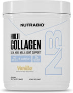 NutraBio Multi Collagen Powder- Hydrolyzed Collagen Peptides for Glowing Hair & Skin- Grass-Fed- Collagen Powder for Women and Men- 45 Servings- Vanilla