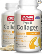 Jarrow Formulas® Type II Collagen Complex 1000 mg Supplements, Supports Skin and Joint Health, 60 Capsules, 30 Day Supply (Pack of 2)