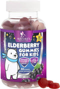 Kids Immune Support Elderberry Gummies - Daily Children's Vitamins C, Zinc & Kids Support Gummy - Nature's Sambucus Elderberry Supplement, Vegan, Gluten-Free, Tasty Berry Flavor - 60 Gummies