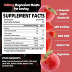 Magnesium Malate Gummies 1000mg | Magnesium Malate Supplement with L-Theanine, CoQ10 & Vitamin B6 | High Potency Stress Relief & Muscle Support | Non-GMO, Vegan, Gluten-Free | 120 Gummies