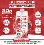 MuscleMeds Carnivor Protein Hydration RTD, Ready to Drink, Lactose Free, Sugar Free, 30g Isolate Protein, Halal Certified, Berry Blast, 16.9 Fl Oz (Pack of 12)