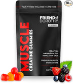 Creatine Gummies - Sugar Free - Chewable Creatine Monohydrate with Electrolytes, Magnesium & Vitamin D3 - Hydration & Recovery Support Gym & Workout Supplement - 60 Gummies