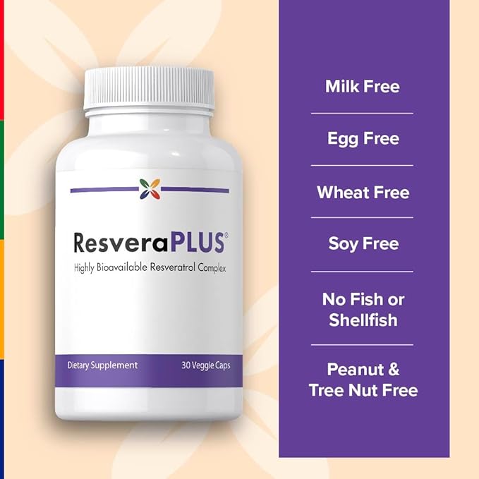 Stop Aging Now - Resveratrol Complex Supplement - with Berberine - 30 Vegetarian Capsules
