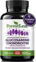 ForestLeaf Glucosamine Chondroitin MSM Joint Supplement Complex - 1200mg - 120 Caps