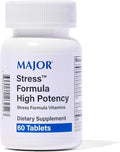 MAJOR Stress Formula - High Potency Stress Formula Vitamins - Dietary Supplement - 60 Tablets