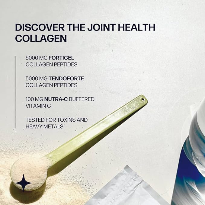 Sparkle Wellness FORTIGEL & TENDOFORTE Collagen Peptides | Collagen Powder with Calcium Ascorbate Vitamin C to Support Joint Mobility, Tendon & Ligament Health | Joint Boost (Tropical) [30-Serves]
