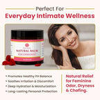 Vulva Balm for Women – Rose & Sandalwood | USA-Based Seller | Feminine Moisturizer & Intimate Care Balm | Soothes Dryness, Itching, Chafing & Odor | External Hydration Cream – 3 oz