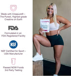 Bear Balanced Creatine Gummies for Men & Women - Creapure® Creatine Monohydrate, L-Theanine, L-Tyrosine & B12 for Muscle Growth, Strength, Focus, Energy & Health - Low Calorie, Sugar-Free, & Vegan