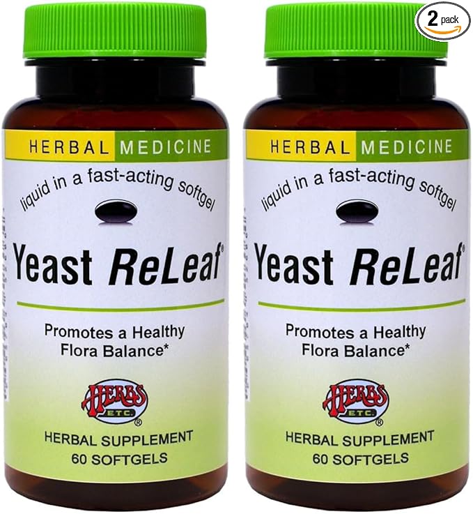 Herbs Etc. Yeast ReLeaf® Softgels 60 ct (Pack of 2)