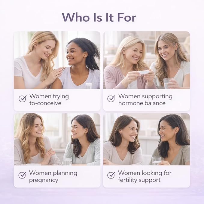 Natifi Conception Fertility Prenatal Vitamins Regulate Cycles, Balance Hormones, Aid Ovulation. Conception Multivitamin for Women. Healthier Pregnancy -60 Capsules- Folic Acid, Myo Inositol, Vitex.