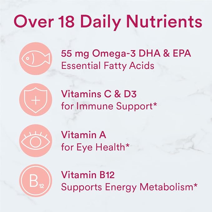 SmartyPants Teen Girl Multivitamin Gummies: Omega 3 Fish Oil (EPA/DHA), Vitamin C, D3, B12, Vitamin A, K & Zinc, Gluten Free, Includes Biotin to Support Hair, Skin & Nails, 120 Count (30 Day Supply)