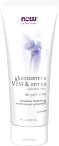 NOW Foods Solutions, Glucosamine, MSM and Arnica Liposome Lotion, For Joint Areas, Liposome Technology for Enhanced Absorption, 8-Ounce