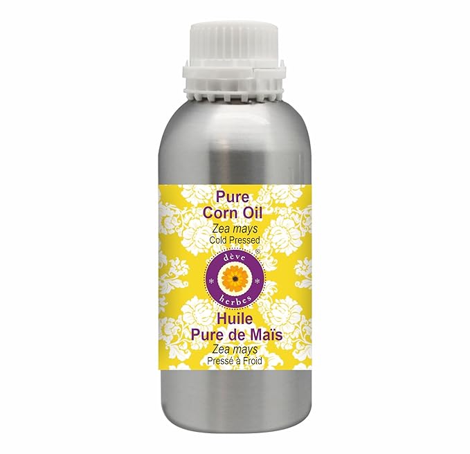 Deve Herbes Pure Corn Oil (Zea mays) Cold Pressed 300ml (10 oz)