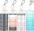 YEXEXINM 4 Pcs Protein Powder Container with Funnels Stand, 4 Stackable Protein Powder Dispenser with 4 Portable Keychain Supplement Container & Dispenser for Workout, Fitness, Travel (4 Color)