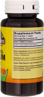 Nature's Blend Oyster Shell Calcium 500 mg Tablets - 100 ct, Pack of 2