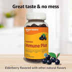 Amazon Basics Immune Plus Elderberry Gummy, 60 Count