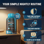 Herbtonics Night Time Burn & Sleep Complex Supports Overnight Metabolism, Stress Relief & Deep Sleep. Includes Melatonin, Valerian and Green Tea – Vegan Bedtime Weight Management (60 Capsules)