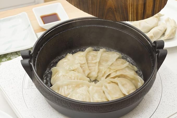 Ikenaga Ironware Nambu Ironware Sukiyaki Pot, Induction & Gas Fire, Made in Japan, Iron Pot, Stir-fry Food, Iron Supplement, 10.2 inches (26 cm), Sukiyaki, Irodori