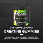 Bounce Pro Creatine Monohydrate Gummies for Men & Women, Low Calorie, 6G of Creatine per Serving, Vegan, Anti-Melting, Gluten-Free, Non-GMO (30 Count (Pack of 1), Lemon Cake)