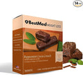 BestMed - High Protein Nutrition Bar - Low-Carb, 15g Protein, Low Sugar, High Fiber, Low Calorie, Meal Replacement Bar (Peppermint Cocoa, 2 Box - 14 Count)