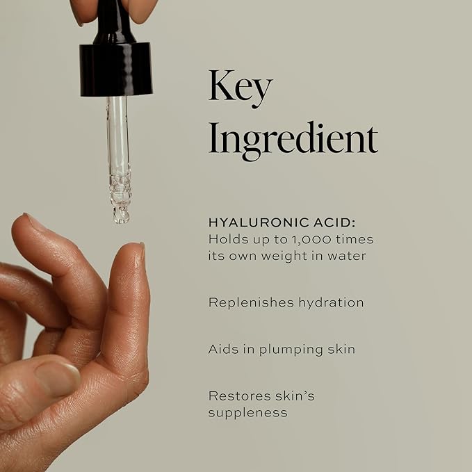 DIME Beauty Hyaluronic Acid Serum - Ultra Hydrating Anti-Aging Face Serum for Dry Skin, Plumping and Smoothing Fine Lines, Lightweight, Vegan, Cruelty-Free Facial Serum, 1 oz / 30 ml