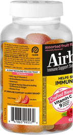 Airborne Kids 500mg Vitamin C Gummies, Kids Immune Support Zinc Gummies with Powerful Antioxidants VIT C & E - 63 Gummies, Assorted Fruit Flavor (Pack of 3)