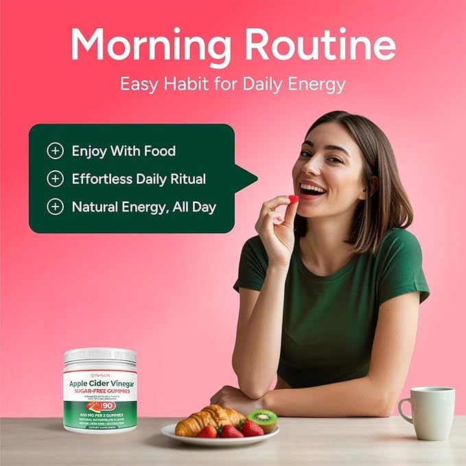 Purify Life Sugar-Free Berberine Gummies - with Ceylon Cinnamon, Milk Thistle & Apple Cider Vinegar - No More Capsules or Pills