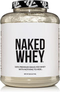 NAKED Whey 5LB 100% Grass Fed Unflavored Whey Protein Powder - Only 1 Ingredient, NSF Certified, Undenatured, Gluten Free, Soy Free, Promote Muscle Growth and Recovery - 76 Servings