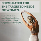 PlantFusion Organic Multivitamin for Women with Iron, One Daily Vegan Multivitamin with Plant Based B12, D3 & Whole Food Blend for Energy & Immune Support - 60 Tablets (2 Month Supply)