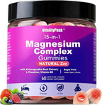 Magnesium Sleep Gummies 400mg – Calm Magnesium Complex Gummies for Sleep Support & Relaxation with L-Theanine & Ashwagandha – Non Melatonin, Sugar Free Vegan, 60 Count