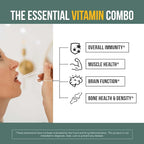 Organic Plant D3 K2 vitamin 10000 iu - All-Trans MK7 from MenaQ7 (120 mcg K2) - 100% Organic & Plant-Based Sublingual D3 Drops 10,000 iu (Cholecalciferol), 100% Vegan - Supports Immunity, Bone, Brain