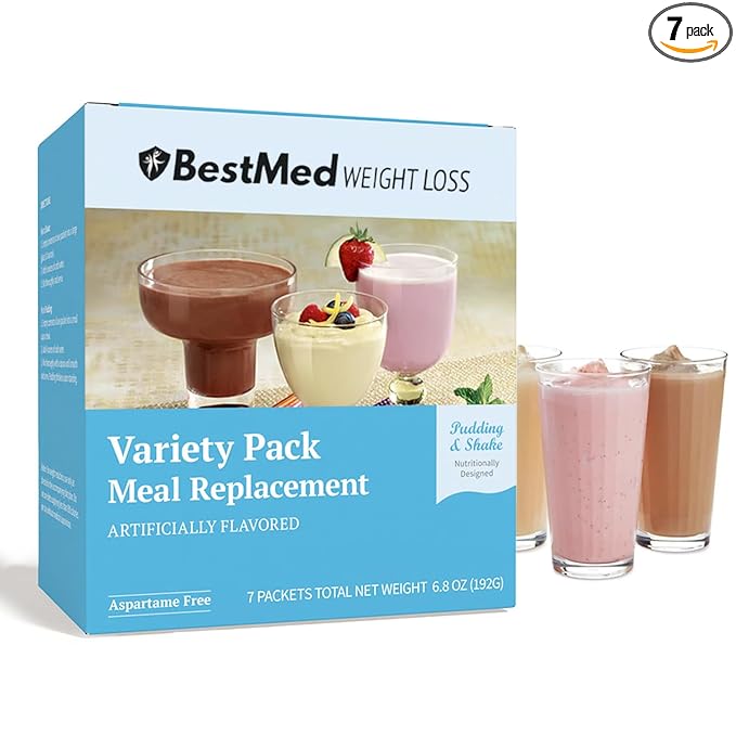 Variety Pack Pudding/Shake Mix - 7/Box | Gluten Free, KETO Friendly, Low Calorie, Low Carb, Vitamin Fortified, Meal Replacement
