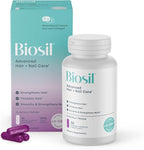 Biosil Advanced Hair + Nail Care - 30 Capsules - Grow, Strengthen & Thicken Hair and Nails - with Patented ch-OSA & Biotin - 15-Day Supply