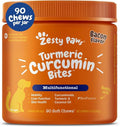 Zesty Paws Turmeric Curcumin for Dogs - for Hip & Joint Mobility Supports Canine Digestive Cardiovascular & Liver Health - Coconut Oil for Skin Health with 95% Curcuminoids + BioPerine Bacon, 90 Count