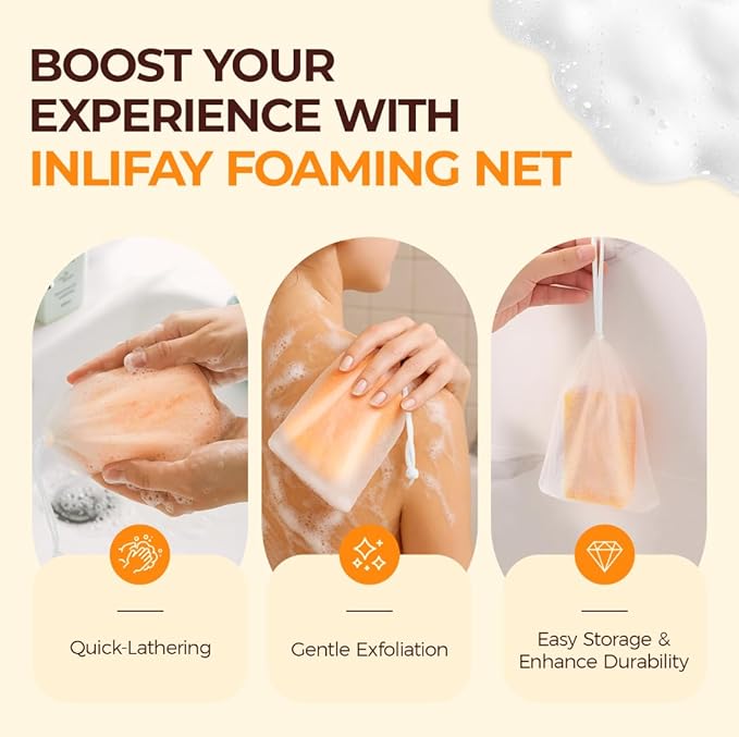 Inlifay Turmeric Kojic Acid Soap: Dark Spot Soap for Face Body - Home Travel Use Skin Cleansing for Women (80g)